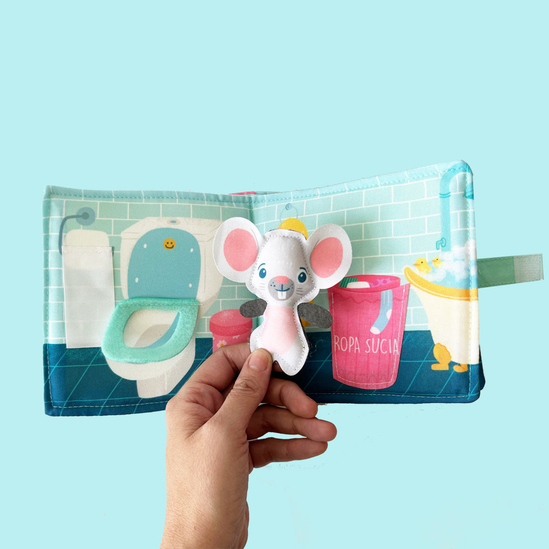 Vamos a bañarmos - Mini libro de escenas de tela sensorial Vamos a bañarmos - Mini libro de escenas de tela sensorial